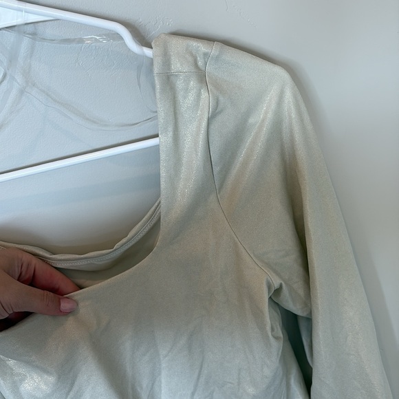 NWT Lululemon Wundermost Square-Neck Long-Sleeve Bodysuit Shine Bone - Picture 4 of 12